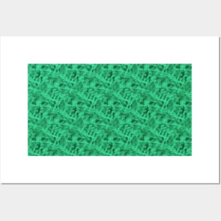 Green gray smoke - modern elegant pattern Posters and Art